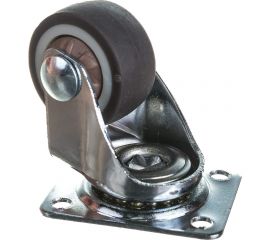 Поворотное колесо Brante 24 мм с подшипником серая резина 107164 