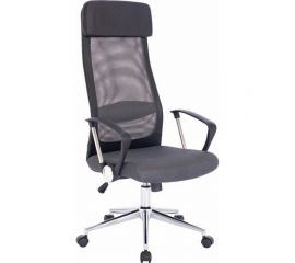 Офисное кресло BRABIX Flight R EX-541, хром, ткань TW, сетка, черное/серое 532518 