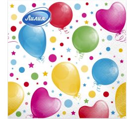 Бумажные салфетки Лилия 33x33, Праздник, 2 слоя, 20 листов 5379 