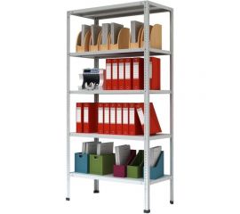 Металлический стеллаж Cobalt p мс 245 с 5-ю полками, 1000x400x2000 125433 