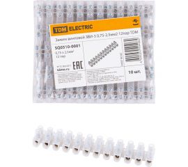 Винтовой зажим TDM ЗВИ-3 0,75-2,5 кв. мм, 12 пар SQ0510-0001 