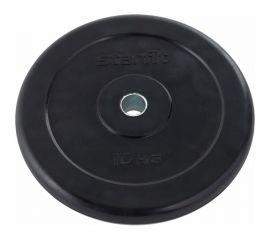 Обрезиненный диск Starfit BB-202 10 кг, d=26 мм, стальная втулка, черный УТ-00018807 