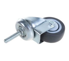 Поворотное колесо Brante 50 мм на штыре М8 серая резина NF-0123 104950 