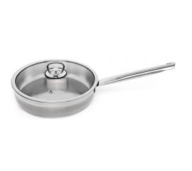 Сковорода Катюша София нержавеющая сталь, 24 см, стекл. крышка, арт.29910-240-0 