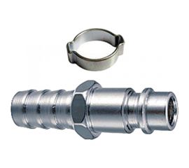 Переходник рапид – ёлочка 10 мм с обжимным кольцом 10-15 мм Elitech 0704.019400 