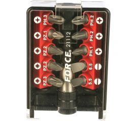 Набор бит 11 шт, в пластиковом кейсе FORCE 21112 