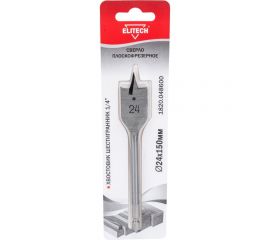 Сверло плоскофрезерное по дереву (24х150 мм; HEX 1/4) Elitech 1820.048600 