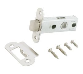 Защелка Аллюр L45-8-R18 SN (матовый никель; овальная торцевая планка 18 мм; без ручек) 11745 