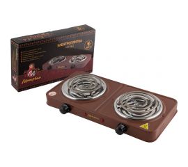 Электроплитка Матрёна МА-062, коричневый, ТЭН, 2 конфорки 006058 