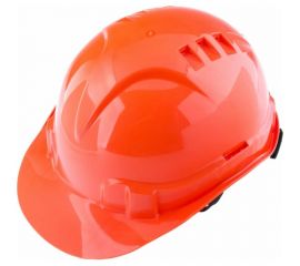 Каска Pegas pneumatic оранжевая, с храповым механизмом 130543 