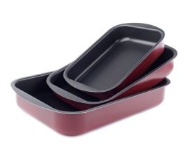 Набор противней Демидовский 290x200x50 мм, 340x240x60 мм, 395x270x65 мм СЭ-062 