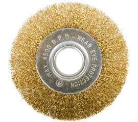 Щетка-крацовка дисковая для УШМ, латунированная витая проволока, 125х22.2 мм Toolberg 2302002 Лк-00003859 