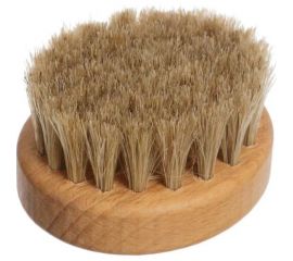 Щётка для чистки корнеплодов/овощей YOZHIK колодка из бука, пропитанного воском, натуральный конский волос, 70x60x16 мм, 42 пучка Y/ХО/070 