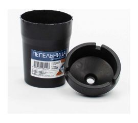 Пепельница Nova Bright черная, стакан 47548 