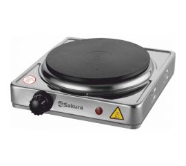 Электрическая плитка Sakura ПЭ-09Н 1500 Вт, 185 мм, 1 конфорка/диск, нержавеющая сталь РТ-00069381 