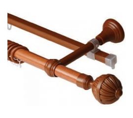 Двухрядный круглый карниз Волшебная палочка Византия металл, диаметр 20 мм, 2.4 м черешня УТ000071428 