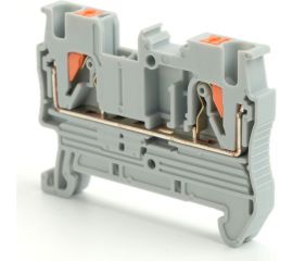 2-проводной проходной пружинный зажим STEKKER зни - 2,5 ,jxb pt 2,5, серый ld572-1-25, 100шт в упаковке 49241 