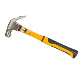 Молоток - гвоздодёр, 450 г, фибергласовая двухкомпонентная ручка, с магнитом Вихрь 73/6/8/8 