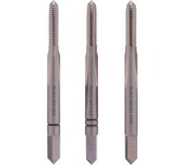 Набор метчиков из 3-х шт. RUKO М 3 шаг 0.5мм HSS-G DIN352 левый 230030LI 