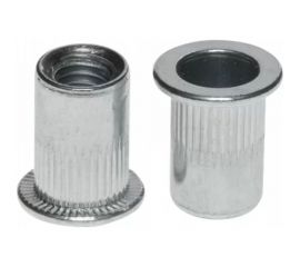 Гайка заклепка Мир крепежа стандартный борт, М6, 0,5-3, с насечкой, А2, 250 шт. УТ000017056 