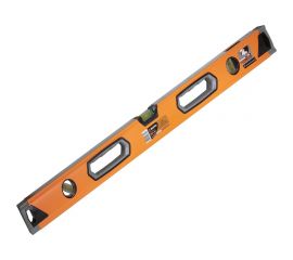 Алюминиевый усиленный уровень Вихрь 800 мм, 3 глазка 1 зеркальный, двухкомпонентные рукоятки 73/11/4/11 