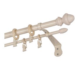 Двухрядный карниз Арт-Декор D20 D10 бежевый 250 см металл CLASSIC составной 4620748740189 