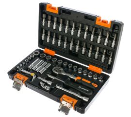 Набор инструментов 1/4 дюйма, CrV, пластиковый кейс 57 предмета Вихрь 73/6/7/2 