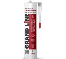 Герметик Grand Line professional силиконовый, нейтральный, прозрачный, 280 мл 447272 