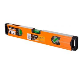 Алюминиевый магнитный уровень Вихрь 400 мм, фрезерованный, 3 глазка 1 зеркальный 73/11/4/17 