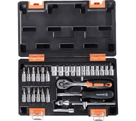 Набор инструментов 1/4 дюйма, CrV, пластиковый кейс 29 предмета Вихрь 73/6/7/1 