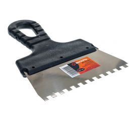 Зубчатый шпатель нержавеющая cталь, пластиковая рукоятка 6х6 мм, 150мм Вихрь 73/3/2/25 