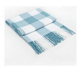 Плед WENGE Optima Eva 140x200, с бахромой, белый/мятный 971118 