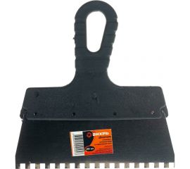 Зубчатый шпатель, нержавеющая сталь, пластиковая рукоятка 6х6 мм, 200мм Вихрь 73/3/2/26 