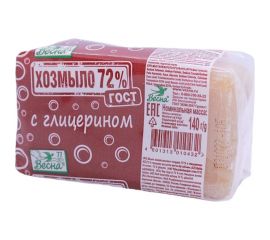 Хозмыло ВЕСНА 72% ГОСТ(с глицерином) в п/пропиленовой пленке 140 г 6049 