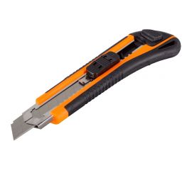 Нож с выдвижным лезвием Вихрь 18 мм, двухкомпонентный корпус, автоматический фиксатор, 73/10/10/4 