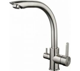 Смеситель для кухни FRAP GAPPO G4399 нержавеющая сталь, с выходом для питьевого фильтра 538019 