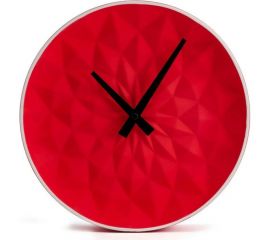 Настенные часы Vilart керамические, круглые, размер 25.5x25.5x5.5 см, красные 18-302 