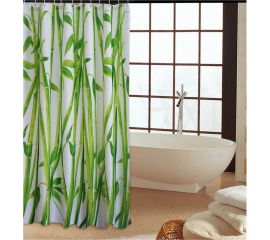 Штора для ванной комнаты PERFECTO LINEA Harmony 180x180 см, с кольцами, бамбук 36-118010 