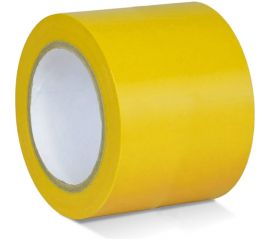 Лента для разметки самоклеящаяся Vell длина 33 м, ширина 100 мм, желтая, 0,15 мм, ПВХ (Standart) 301590 