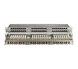 Патч-панель высокой плотности 19"" Hyperline, 1U, 48 портов RJ-45, полный экран, категория 6, 420642 