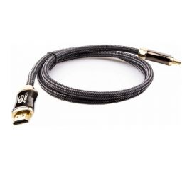 Кабель Telecom, HDMI 19M/M, ver. 2.1, 8K 60 Hz 2m металлические разъемы, нейлоновая оплетка TCG300-2M 