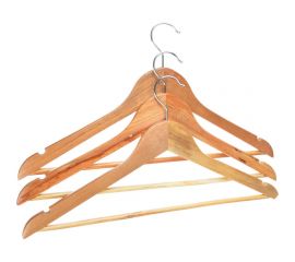Набор деревянных вешалок VETTA 3 шт, 45 см, светлое дерево 455-063 