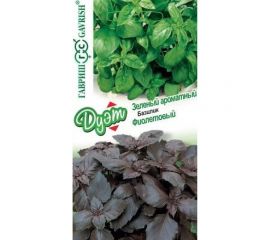 Базилик ГАВРИШ Фиолетовый 0,1 г, Зеленый ароматный 0,1 г, серия Дуэт 1071858121 