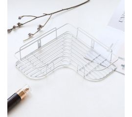 Подвесная полка + крючки 2 шт. Union угловая, с крючками, 26,5x26,5x9,5см 21US02-429W 