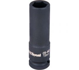 Головка ударная шестигранная удлиненная (15 мм; 1/2DR) AV Steel AV-720115 