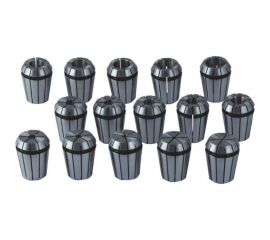 Набор цанг ER25 15 шт. (1-16 мм) для цангового патрона ER25 Optimum 3441109 