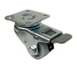 Колесо полиамидное поворотное с тормозом 27 мм MFK-TORG 1124027 