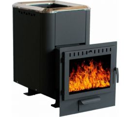 Банная печь НМК чугунная ""Сибирь-20"", панорамная дверца, конвекционная 020222 НМК020222 