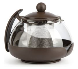 Стеклянный заварочный чайник BAROUGE BF-500/60 с металлическим ситом, коричневый, 750 мл, BF-500 750 мл/коричневый/чайник 