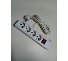 Сетевой фильтр ПЕРЕСВЕТ+ удлинитель на 4 гнезда, шнур ПВС 3х0,75, 3м 4620003920554 